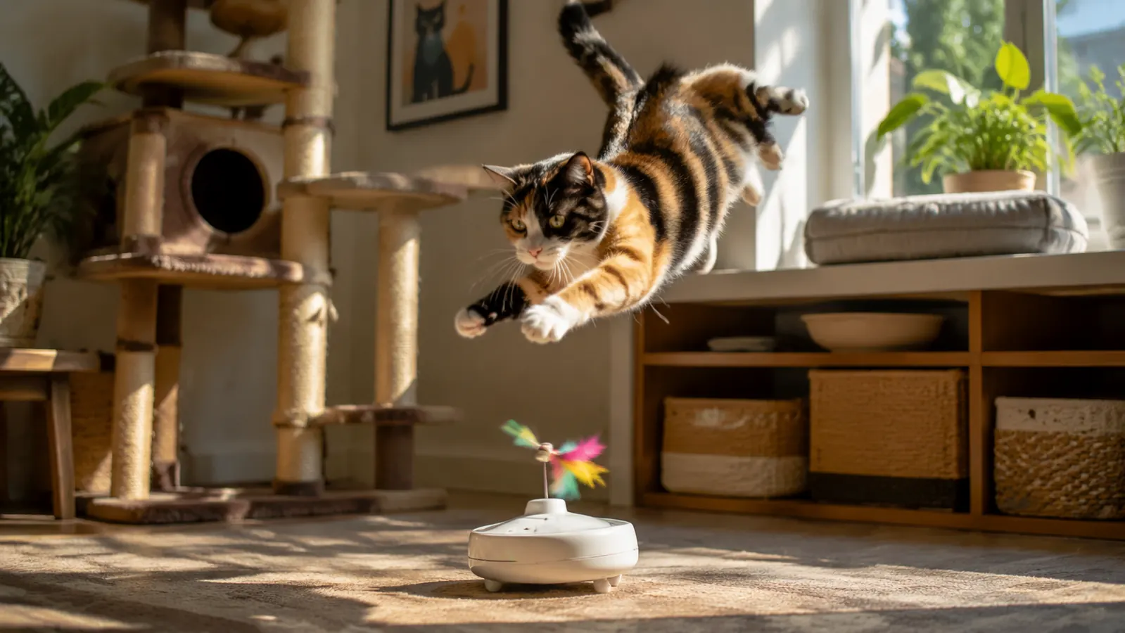 How to Keep an Indoor Cat Active and Entertained When You Work All Day